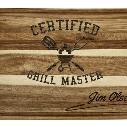 Personalized Cutting Board | Certified Grill Master Charcuterie Board