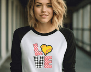 Image shows our LOVE softball design for Mom's