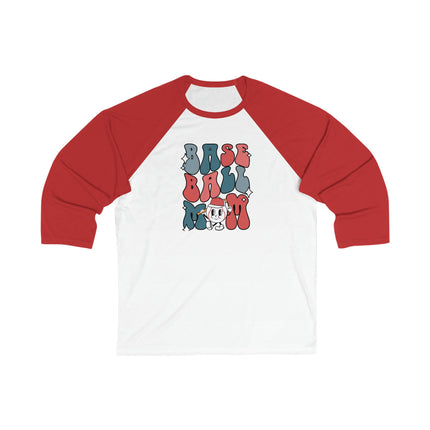 Retro Baseball Mom 3/4 Sleeve Tee: Vibrant Colors