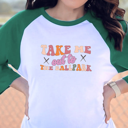 Take Me Out to the Ballpark Baseball Tee - Softball Mom Shirt