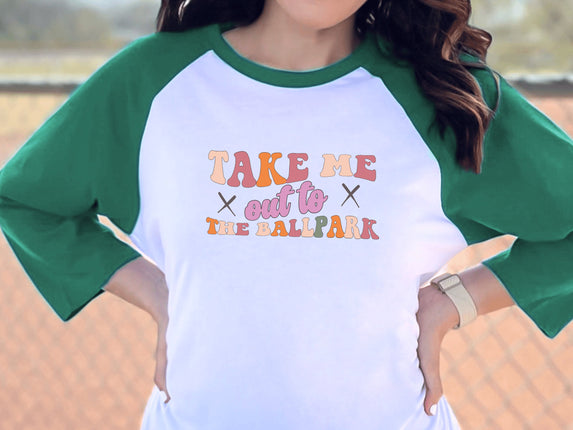 Take Me Out to the Ballpark Baseball Tee - Softball Mom Shirt