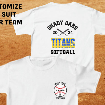 Custom Baseball Softball Team Shirt: Personalized Tournament Gift