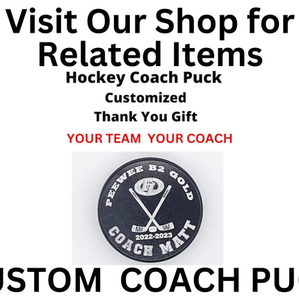 Custom Hockey Coach Tumbler: Personalized 20oz Leatherette Insulated Gift