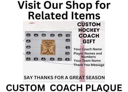 Custom Hockey Coach Tumbler: Personalized 20oz Leatherette Insulated Gift