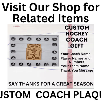 Custom Hockey Coach Tumbler: Personalized 20oz Leatherette Insulated Gift