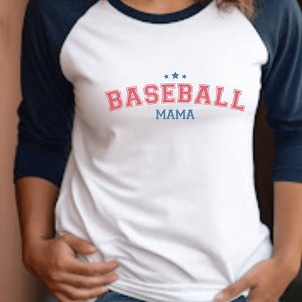 Baseball Mama Raglan Tee: Sporty 3/4 Sleeve Shirt