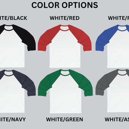 Retro Baseball Mom 3/4 Sleeve Tee: Vibrant Colors