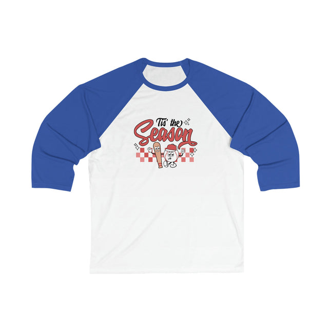 Baseball Mom 3/4 Sleeve Tee: 'Tis the Season Graphic Shirt