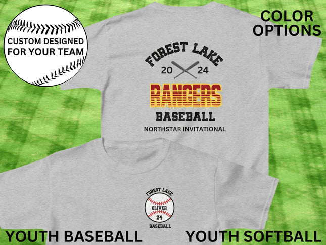 Custom Baseball Softball Team Shirt: Personalized Tournament Gift