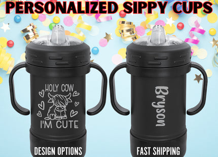 Personalized Toddler Sippy Cup: Engraved Insulated Baby Tumbler