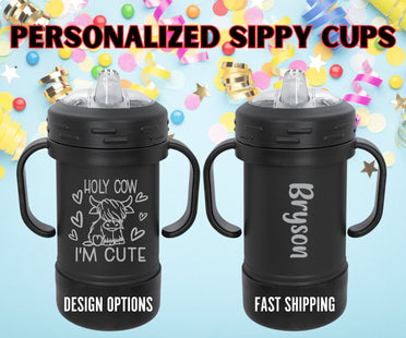 Personalized Toddler Sippy Cup: Engraved Insulated Baby Tumbler