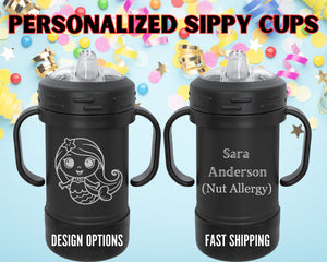 Personalized Toddler Sippy Cup: Engraved Insulated Baby Tumbler