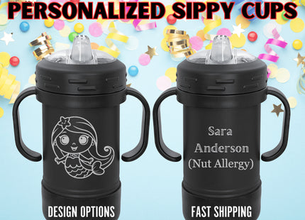 Personalized Toddler Sippy Cup: Engraved Insulated Baby Tumbler