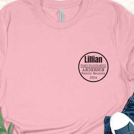 Custom Family Reunion T-Shirt: Personalized Group Matching Shirt