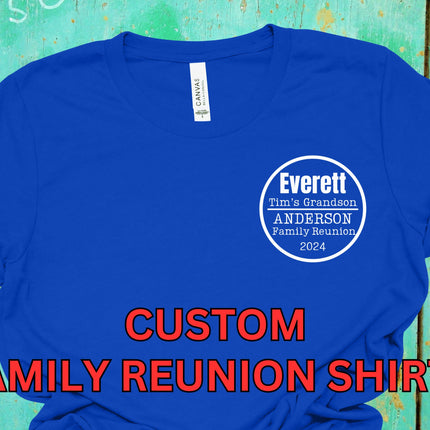 Custom Family Reunion T-Shirt: Personalized Group Matching Shirt