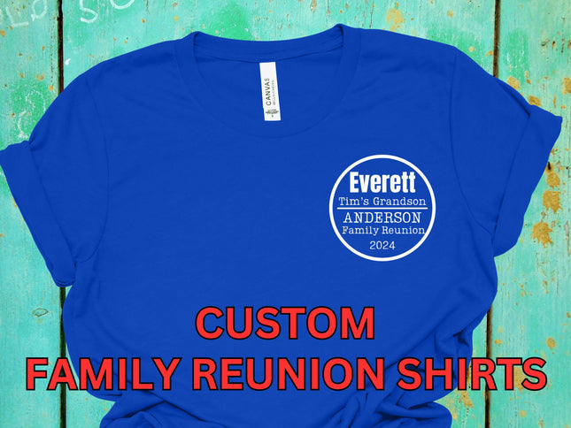Custom Family Reunion T-Shirt: Personalized Group Matching Shirt