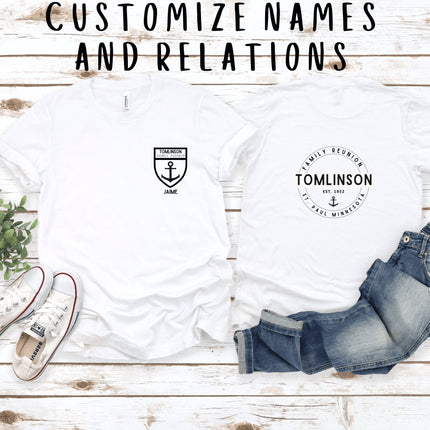 Custom Family Reunion T-Shirt: Personalized Group Matching Shirts