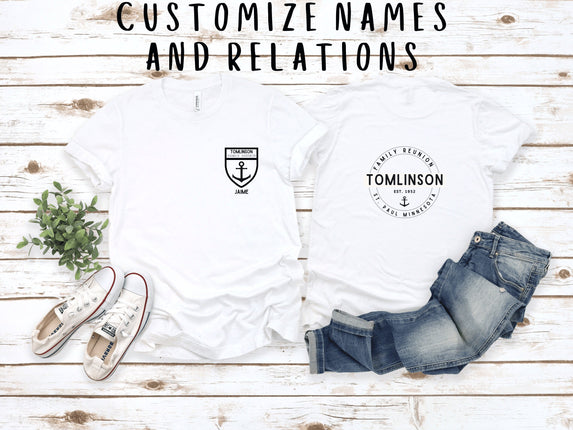Custom Family Reunion T-Shirt: Personalized Group Matching Shirts