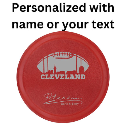 Cleveland Football Cake Pan: Personalized Aluminum Baking Tin with Lid