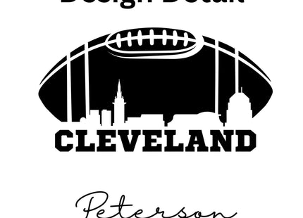 Cleveland Football Cake Pan: Personalized Aluminum Baking Tin with Lid