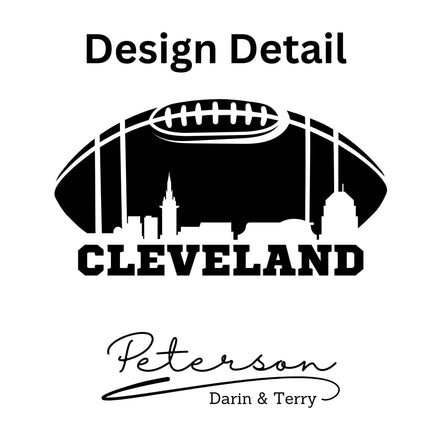 Cleveland Football Cake Pan: Personalized Aluminum Baking Tin with Lid