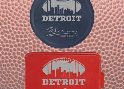 Personalized Detroit Football Cake Pan & Pie Tin – Custom Powder-Coated Aluminum Baking Gift for Fans