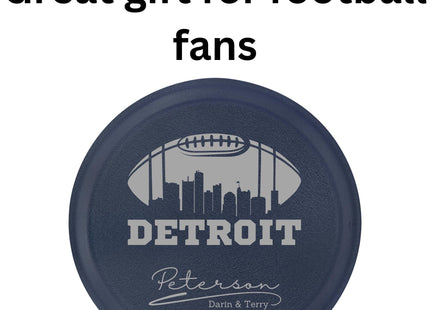 Personalized Detroit Football Cake Pan & Pie Tin – Custom Powder-Coated Aluminum Baking Gift for Fans