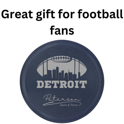 Personalized Detroit Football Cake Pan & Pie Tin – Custom Powder-Coated Aluminum Baking Gift for Fans