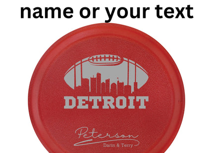 Personalized Detroit Football Cake Pan & Pie Tin – Custom Powder-Coated Aluminum Baking Gift for Fans