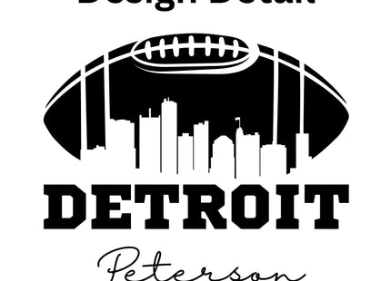 Personalized Detroit Football Cake Pan & Pie Tin – Custom Powder-Coated Aluminum Baking Gift for Fans