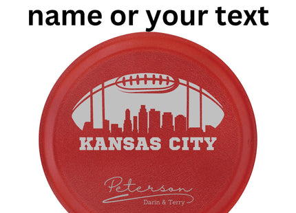 Kansas City Football Cake Pan: Personalized Engraved Aluminum Baking Tin