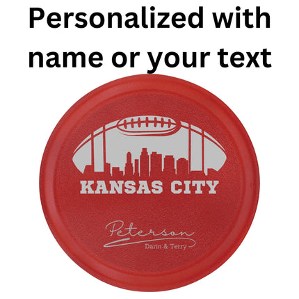 Kansas City Football Cake Pan: Personalized Engraved Aluminum Baking Tin
