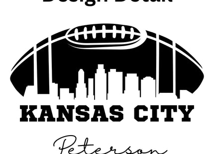 Kansas City Football Cake Pan: Personalized Engraved Aluminum Baking Tin