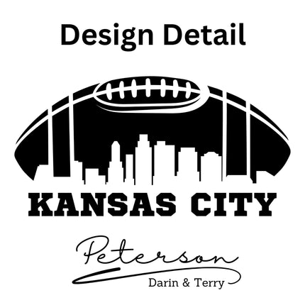 Kansas City Football Cake Pan: Personalized Engraved Aluminum Baking Tin