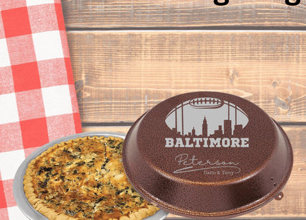 Personalized Baltimore Football Cake Pan: Engraved Aluminum Baking Tin