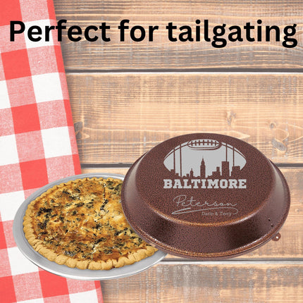 Personalized Baltimore Football Cake Pan: Engraved Aluminum Baking Tin
