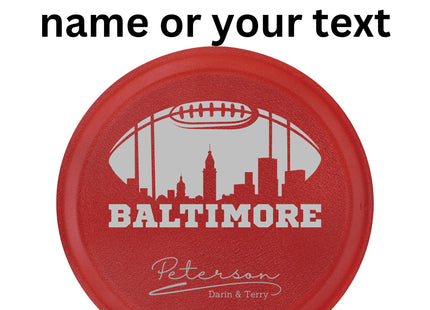 Personalized Baltimore Football Cake Pan: Engraved Aluminum Baking Tin