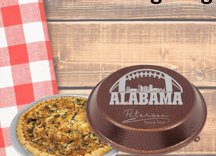 Personalized Alabama Football Cake Pan & Pie Tin – Custom Powder-Coated Aluminum Baking Gift for Fans