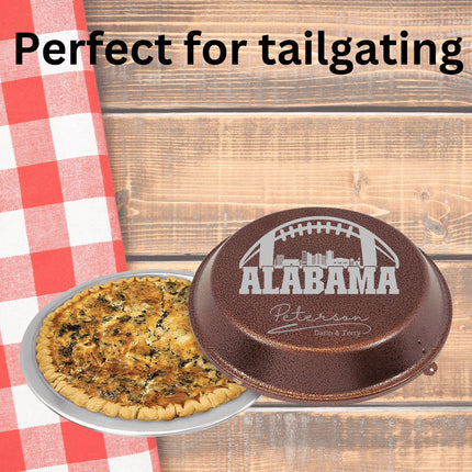 Personalized Alabama Football Cake Pan & Pie Tin – Custom Powder-Coated Aluminum Baking Gift for Fans