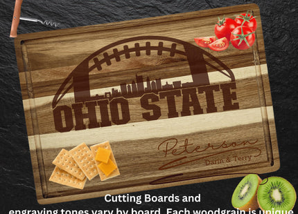 Ohio Football custom cutting board.