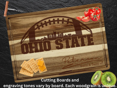 Ohio Football custom cutting board.
