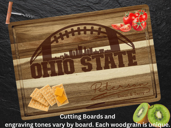 Ohio Football custom cutting board.