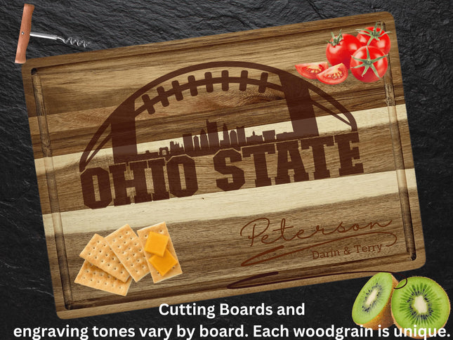 Ohio Football custom cutting board.
