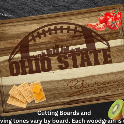 Ohio Football custom cutting board.