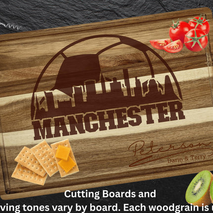 Manchester Football custom cutting board.