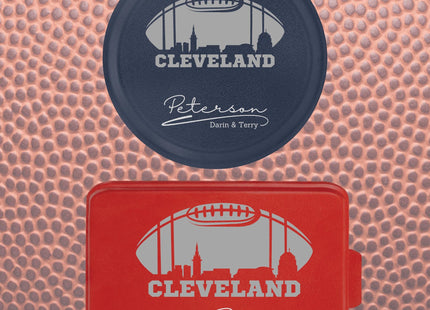 Cleveland Football Cake Pan: Personalized Aluminum Baking Tin with Lid