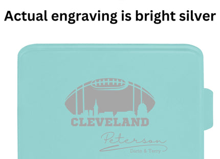 Cleveland Football Cake Pan: Personalized Aluminum Baking Tin with Lid