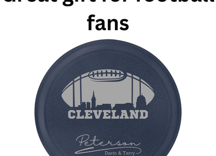 Cleveland Football Cake Pan: Personalized Aluminum Baking Tin with Lid
