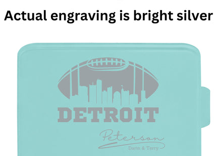 Personalized Detroit Football Cake Pan & Pie Tin – Custom Powder-Coated Aluminum Baking Gift for Fans