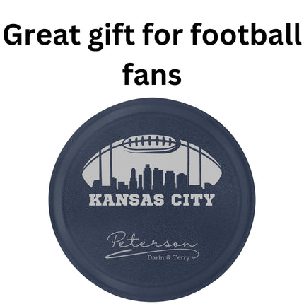 Kansas City Football Cake Pan: Personalized Engraved Aluminum Baking Tin